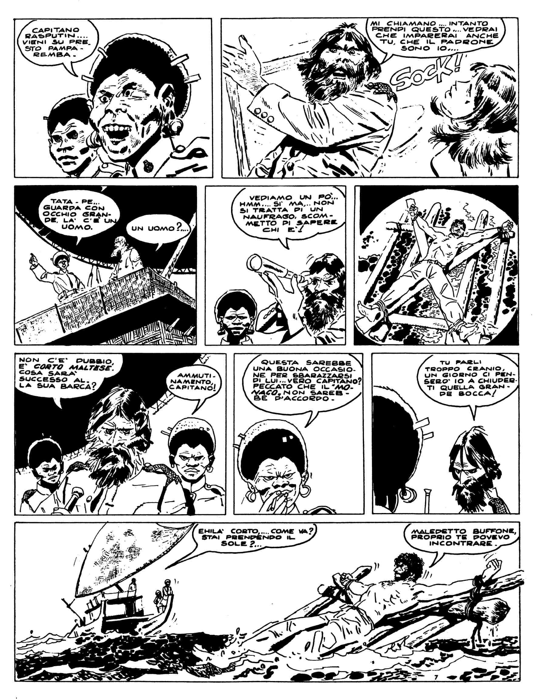 La prima apparizione di Corto Maltese